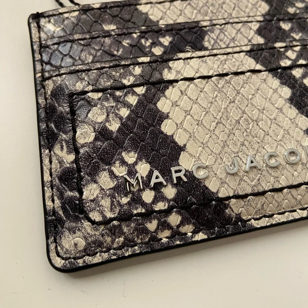 Marc Jacobs snakeskin print leather cardholders